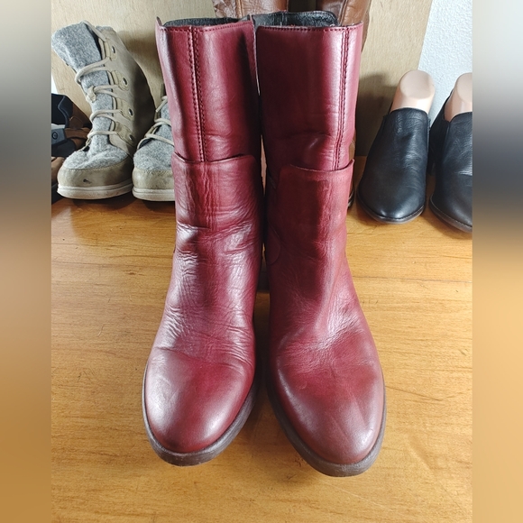 Donald J Pliner “Donata” Red Leather Ankle Boots Women's Size 6M - Picture 1 of 11